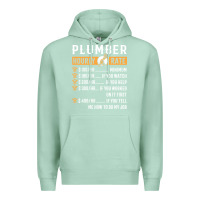 Seafoam funny plumber gifts   plumber hourly rate hoodie Premium Hoodie - linhVisuals
