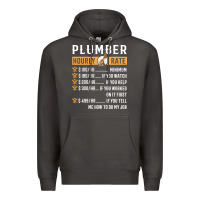 Smoke funny plumber gifts   plumber hourly rate hoodie Premium Hoodie - linhVisuals