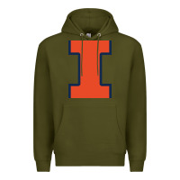 Army Green Illinois Fighting Illini, Merch Premium Hoodie - linhVisuals