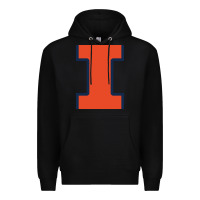 Black Illinois Fighting Illini, Merch Premium Hoodie - linhVisuals
