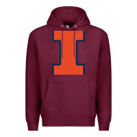 Burgundy Illinois Fighting Illini, Merch Premium Hoodie - linhVisuals