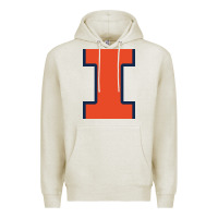 Oatmeal Heather Illinois Fighting Illini, Merch Premium Hoodie - linhVisuals