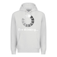 Dove Grey funny programmer i'm thinking t shirt Premium Hoodie - linhVisuals