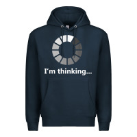 Navy funny programmer i'm thinking t shirt Premium Hoodie - linhVisuals
