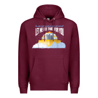 Burgundy funny snow plow driver shirt   gift for snowplow drivers t shirt Premium Hoodie - linhVisuals