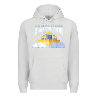 Dove Grey funny snow plow driver shirt   gift for snowplow drivers t shirt Premium Hoodie - linhVisuals