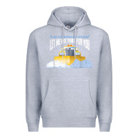 Heather Grey funny snow plow driver shirt   gift for snowplow drivers t shirt Premium Hoodie - linhVisuals
