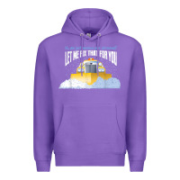 Purple funny snow plow driver shirt   gift for snowplow drivers t shirt Premium Hoodie - linhVisuals