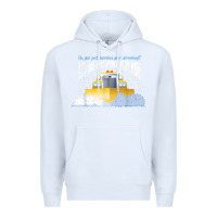 White funny snow plow driver shirt   gift for snowplow drivers t shirt Premium Hoodie - linhVisuals
