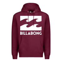 Burgundy BILLABONG WAVE Premium Hoodie - linhVisuals