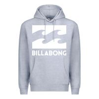 Heather Grey BILLABONG WAVE Premium Hoodie - linhVisuals