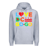 Heather Grey #love dc go go Premium Hoodie - linhVisuals