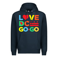 Navy #love dc go go Premium Hoodie - linhVisuals