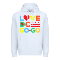White #love dc go go Premium Hoodie - linhVisuals