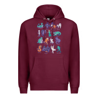 Burgundy cryptid creatures   mythology Premium Hoodie - linhVisuals