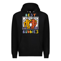 Black best buddies has landed Premium Hoodie - linhVisuals