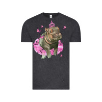 Vintage Black Baby Hippo With Tutu Vintage Tee - LillyAllenDesigns