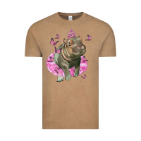 Vintage Coffee Baby Hippo With Tutu Vintage Tee - LillyAllenDesigns