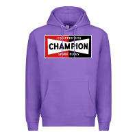 Purple champion spark plugs company Premium Hoodie - linhVisuals