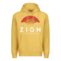 Antique Gold retro zion national park us vintage utah adventure hiking Premium Hoodie - linhVisuals