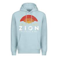 Blue Mist retro zion national park us vintage utah adventure hiking Premium Hoodie - linhVisuals