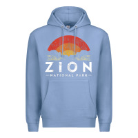 Colony Blue retro zion national park us vintage utah adventure hiking Premium Hoodie - linhVisuals