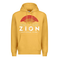 Mustard retro zion national park us vintage utah adventure hiking Premium Hoodie - linhVisuals