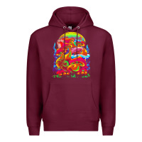 Burgundy psychedelic t  shirt psychedelic dream t  shirt Premium Hoodie - linhVisuals