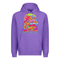 Purple psychedelic t  shirt psychedelic dream t  shirt Premium Hoodie - linhVisuals
