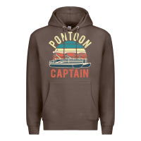 Coffee pontoon captain vintage boating party funny gift for pontooning lover Premium Hoodie - linhVisuals