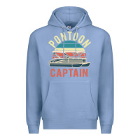 Colony Blue pontoon captain vintage boating party funny gift for pontooning lover Premium Hoodie - linhVisuals