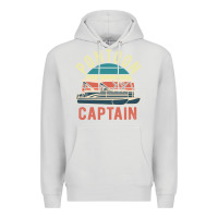 Dove Grey pontoon captain vintage boating party funny gift for pontooning lover Premium Hoodie - linhVisuals