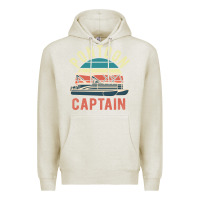 Oatmeal Heather pontoon captain vintage boating party funny gift for pontooning lover Premium Hoodie - linhVisuals