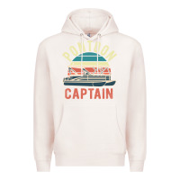 Pale Pink pontoon captain vintage boating party funny gift for pontooning lover Premium Hoodie - linhVisuals