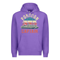 Purple pontoon captain vintage boating party funny gift for pontooning lover Premium Hoodie - linhVisuals