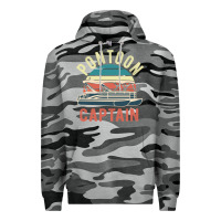Slate Camo pontoon captain vintage boating party funny gift for pontooning lover Premium Hoodie - linhVisuals
