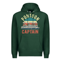 Sports Green pontoon captain vintage boating party funny gift for pontooning lover Premium Hoodie - linhVisuals