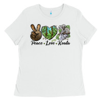 White peace love koala Ladies Tee - LillyAllenDesigns