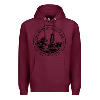 Burgundy brooklyn college seal Premium Hoodie - linhVisuals