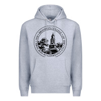 Heather Grey brooklyn college seal Premium Hoodie - linhVisuals