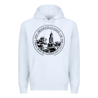 White brooklyn college seal Premium Hoodie - linhVisuals