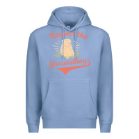 Colony Blue respect the groundhog happy groundhog day vintage Premium Hoodie - linhVisuals