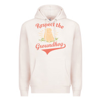 Pale Pink respect the groundhog happy groundhog day vintage Premium Hoodie - linhVisuals