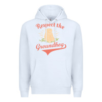 White respect the groundhog happy groundhog day vintage Premium Hoodie - linhVisuals