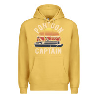 Antique Gold retro pontoon captain of the boat funny river cruising gift for pontoo Premium Hoodie - linhVisuals