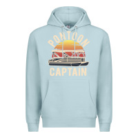 Blue Mist retro pontoon captain of the boat funny river cruising gift for pontoo Premium Hoodie - linhVisuals