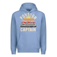 Colony Blue retro pontoon captain of the boat funny river cruising gift for pontoo Premium Hoodie - linhVisuals