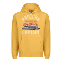 Mustard retro pontoon captain of the boat funny river cruising gift for pontoo Premium Hoodie - linhVisuals