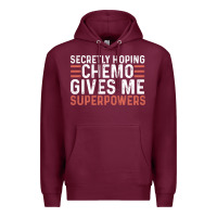 Burgundy secretly hoping chemo gives me superpowers cancer awareness gifts Premium Hoodie - linhVisuals