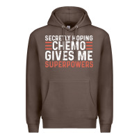 Coffee secretly hoping chemo gives me superpowers cancer awareness gifts Premium Hoodie - linhVisuals